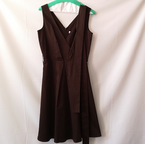 Calvin Klein Dress Chocolate Brown Box Pleats, 2P - Picture 1 of 5